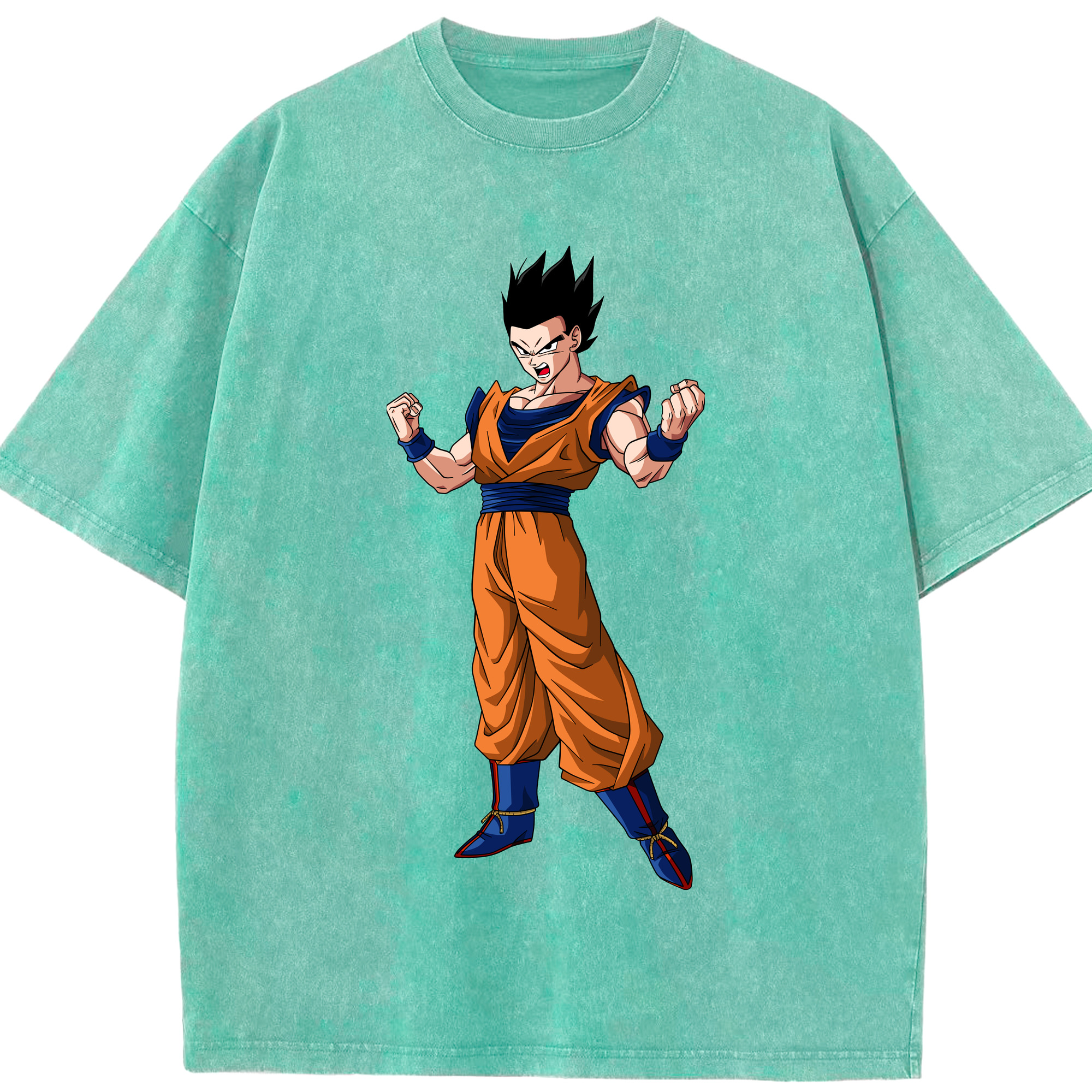 （画像用） ドラゴンボール 孫 悟飯（そんごはん）DRAGON BALL Son Gohan 綿100% ヴィンテージ風 半袖Tシャツ（フロントプリント）